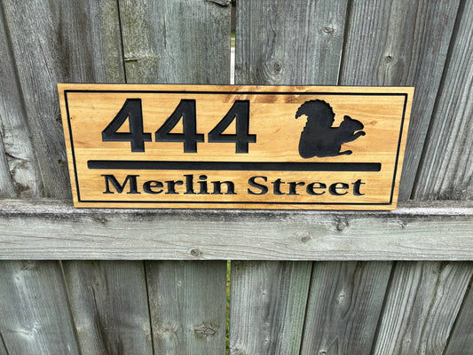 Wooden Address Sign | Custom House Number