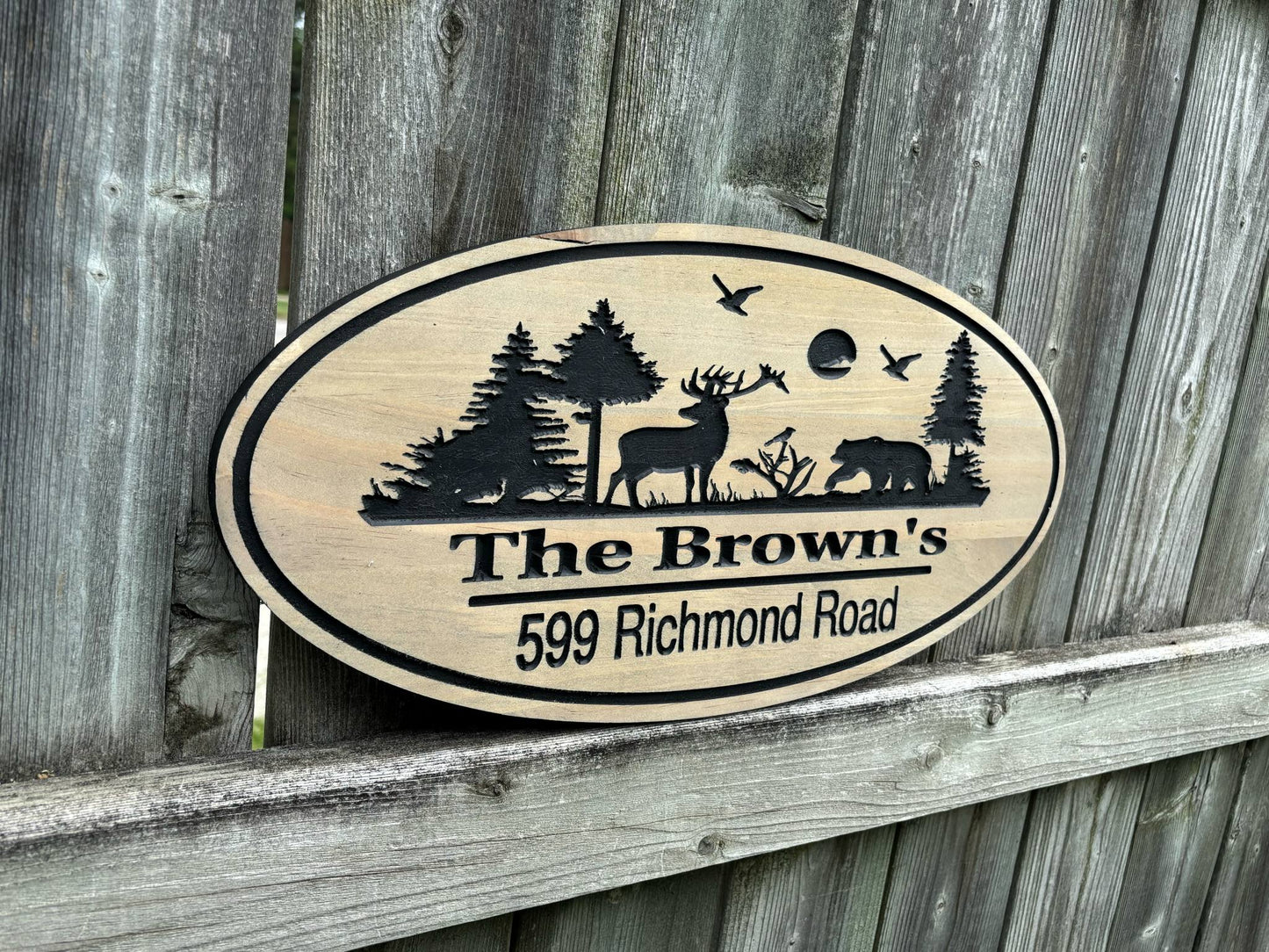 Wood Address Sign | Custom House Number
