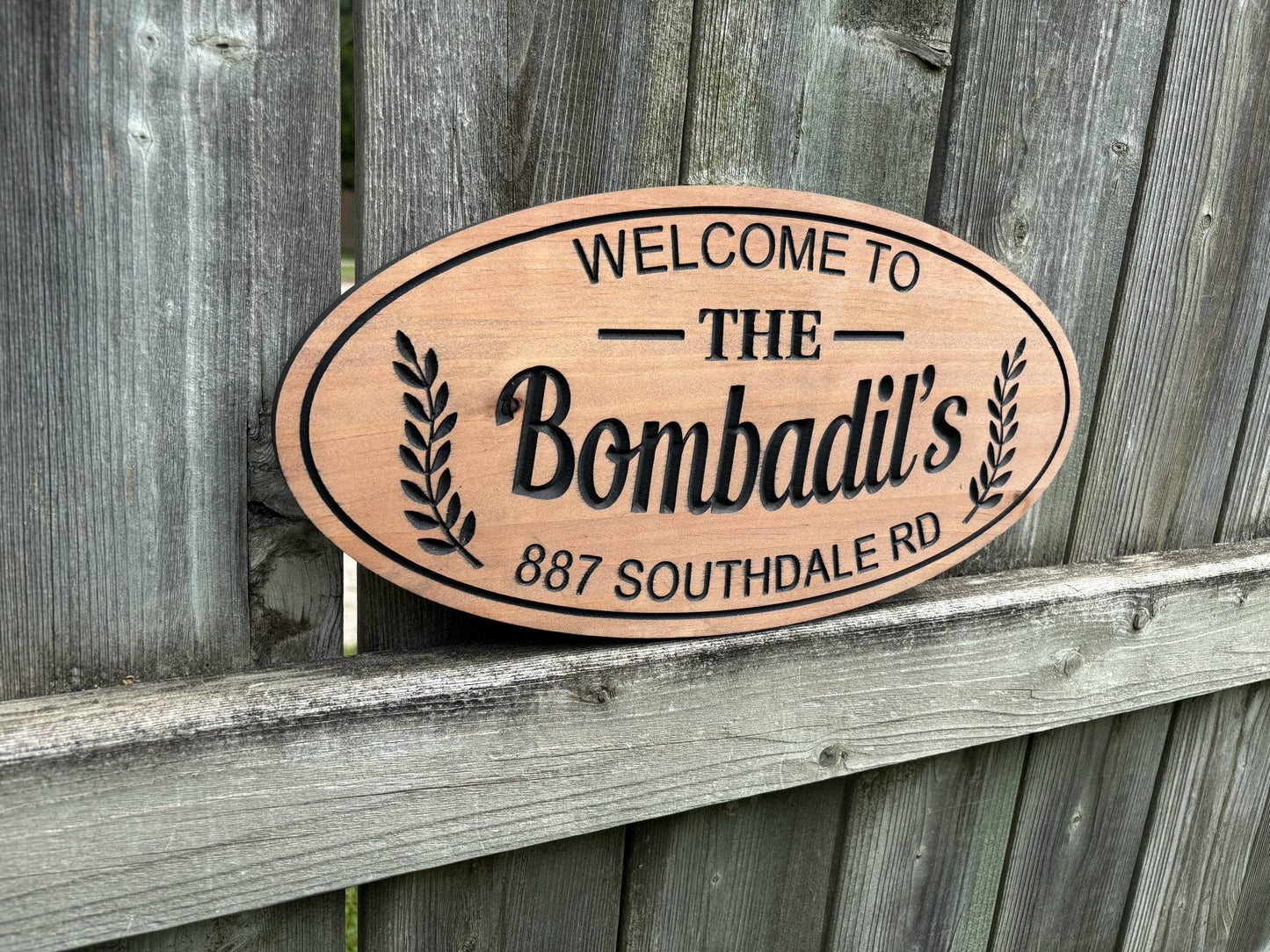 Custom Wood Address Sign | Personalized Name Sign