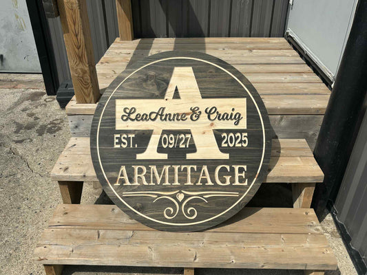 Personal Monogram Wedding Gift | Personalized Wood Decor