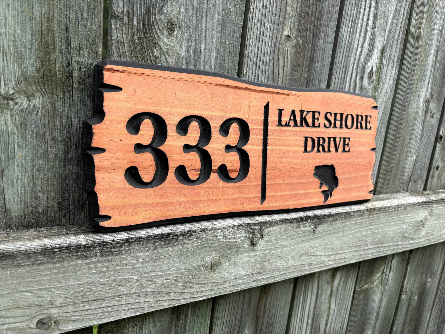 Wood Address Sign | Home Number Sign