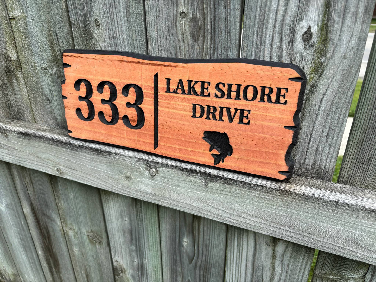 Wood Address Sign | Home Number Sign
