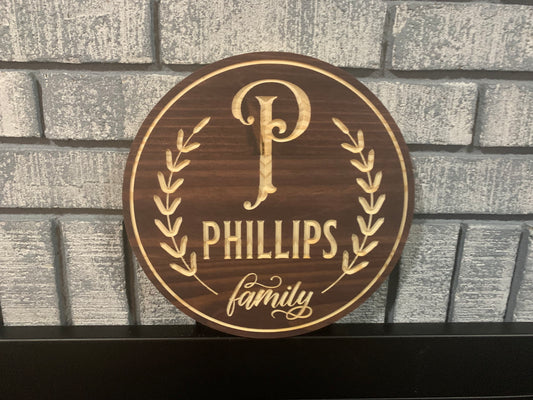 Custom Wooden Monogram Sign | Personalized Wood Decor