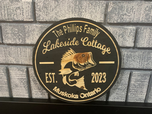 Custom Wooden Boathouse Sign | Personalized Wood Decor