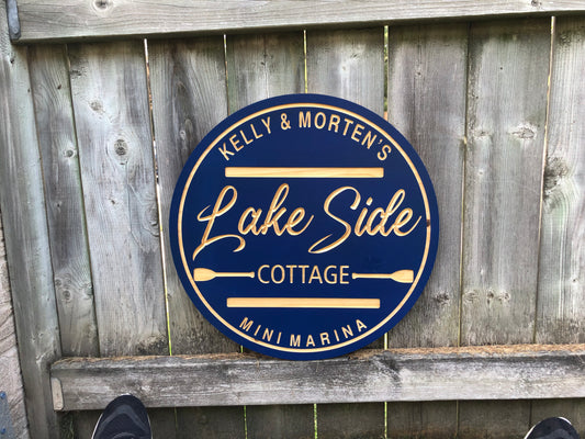 Custom Wooden Lakehouse Sign | Personalized Wood Decor