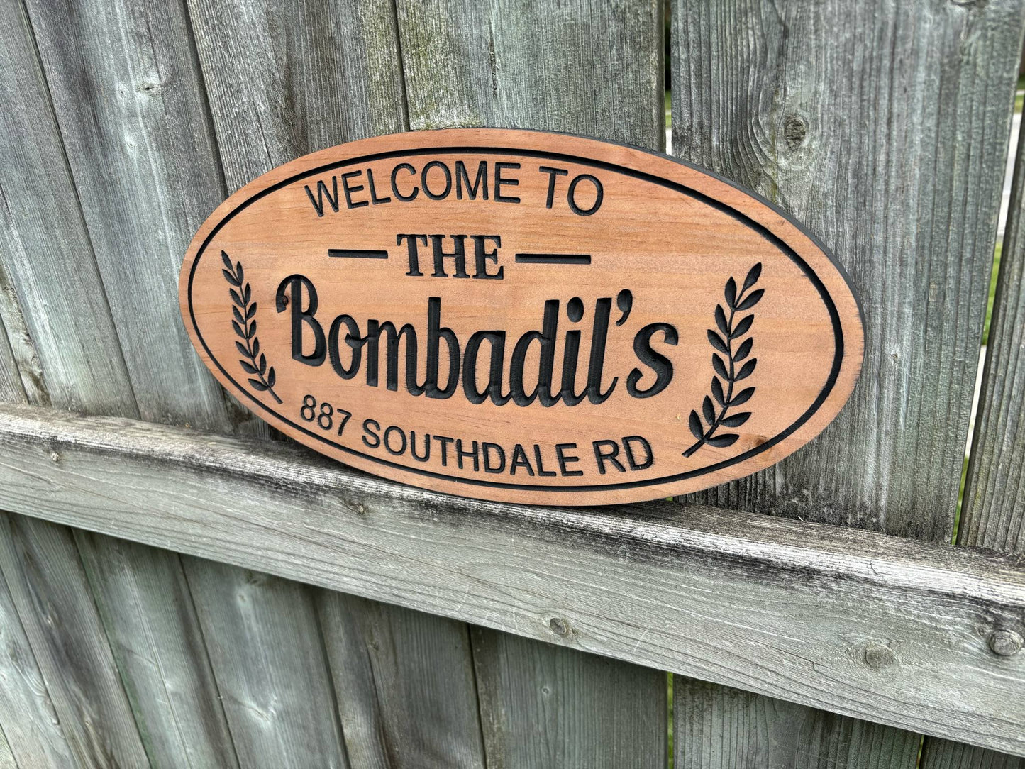 Custom Wood Address Sign | Personalized Name Sign