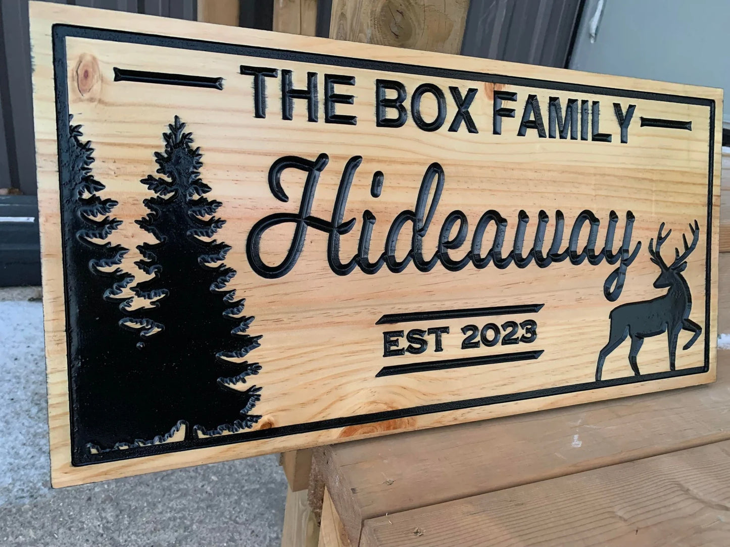 Custom Rustic Cottage Sign | Custom Engraved Lakehouse Sign