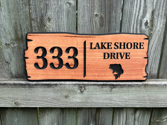 Wood Address Sign | Home Number Sign
