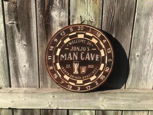 Custom Man Cave Sign | Personalized Wood Decor