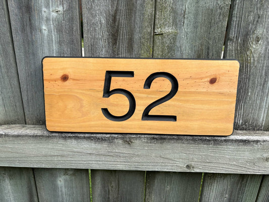 Wooden Address Sign | House Number