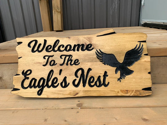 Wood Cottage Sign | Personalized Wood Decor