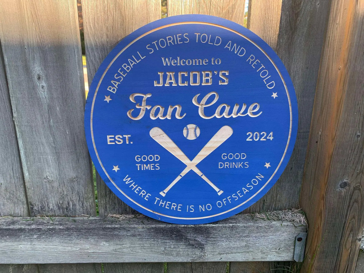 Custom Baseball Sign | Custom Name Engraving
