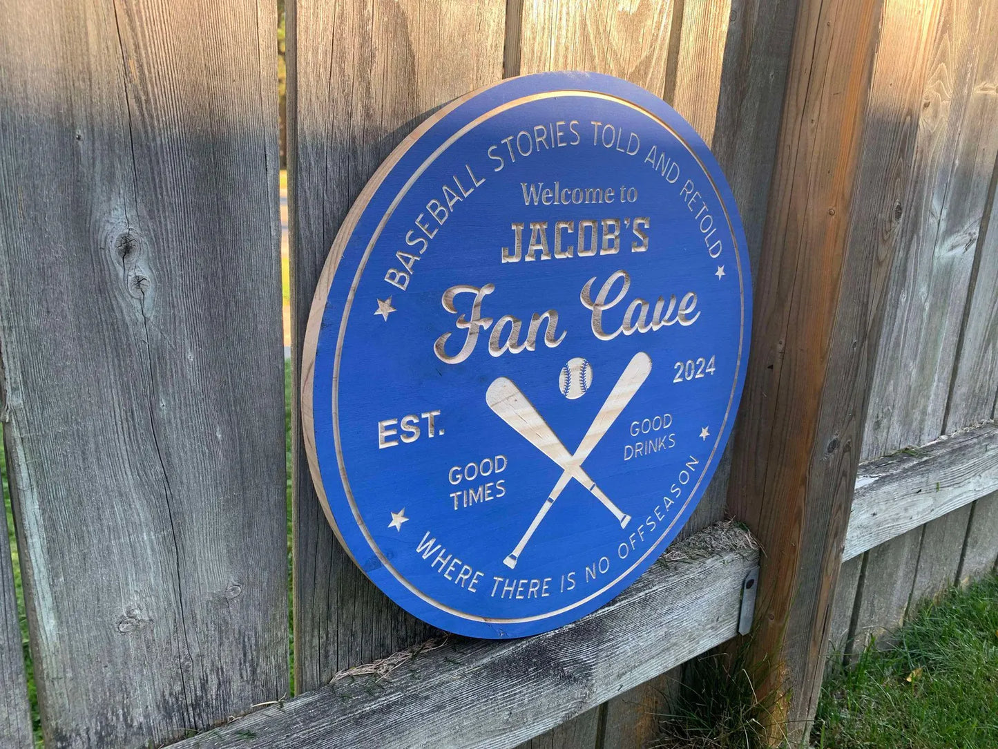 Custom Baseball Sign | Custom Name Engraving