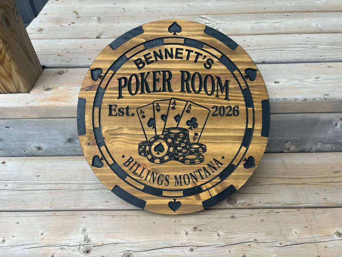 Custom Poker Room Sign
