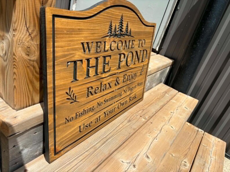 Welcome to the Pond Sign