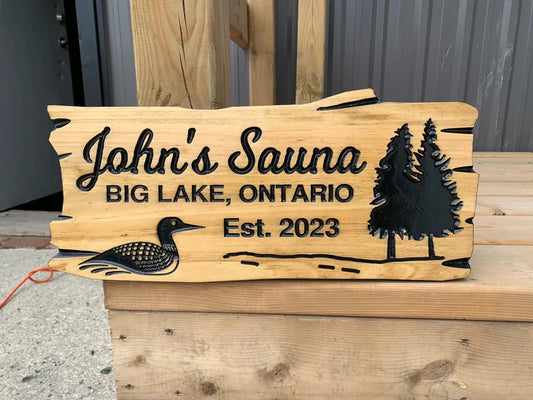 Cottage On A Lake Sign | Personalized Wood Decor
