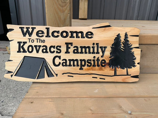 Family Cottage Camp Sign | Personalized Wood Decor