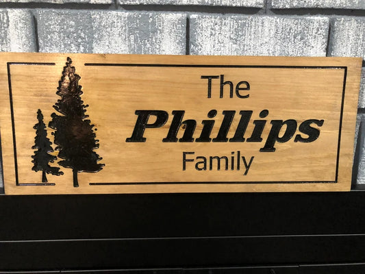 Custom Family Name Sign | Personalized Wood Decor