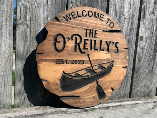 Rustic Family Cottage Sign | Personalized Wooden Decor