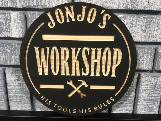 Custom Workshop sign | Personalized Wood Decor