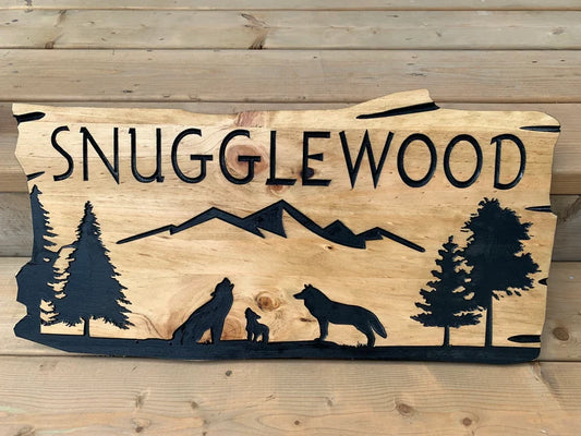 Custom Wood Cottage Sign | Personalized Wood Decor