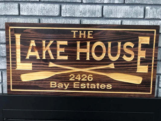 Lake House Sign | Personalized Wood Decor