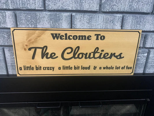 Personalized Family Welcome Sign, Custom Wood Decor