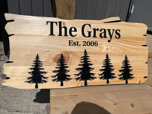 Family Cottage Sign | Customizable Wooden Sign
