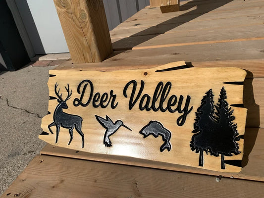 Wood Cottage Sign | Personalized Wood Decor