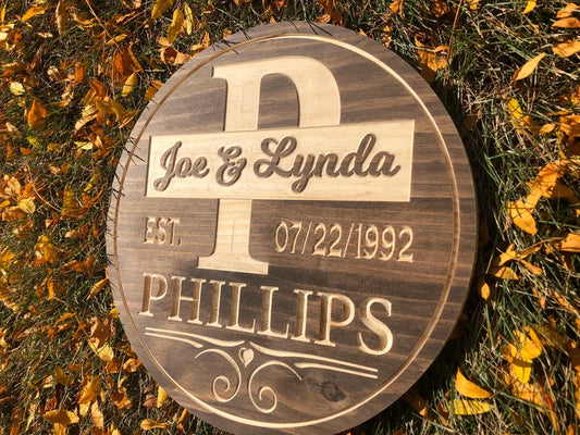 Personal Monogram Wedding Gift | Personalized Wood Decor