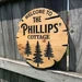 Custom Cottage Sign | Personalized Wood Sign | Wooden Lakehouse Sign | Custom Engraved Wood Sign| Tree art