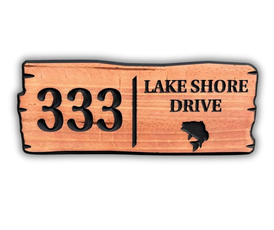 Wood Address Sign | Home Number Sign