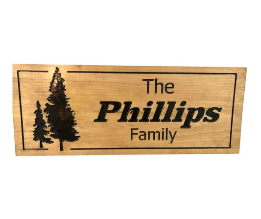 Custom Family Name Sign | Personalized Wood Decor