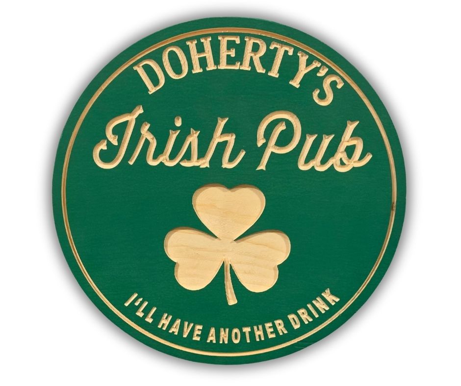 Custom Wooden Irish Pub Sign | Personalized Wood Decor