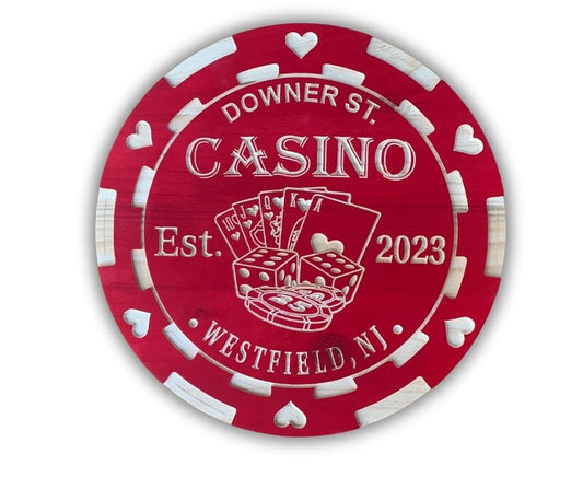Custom Poker Sign | Personalized Wood Decor