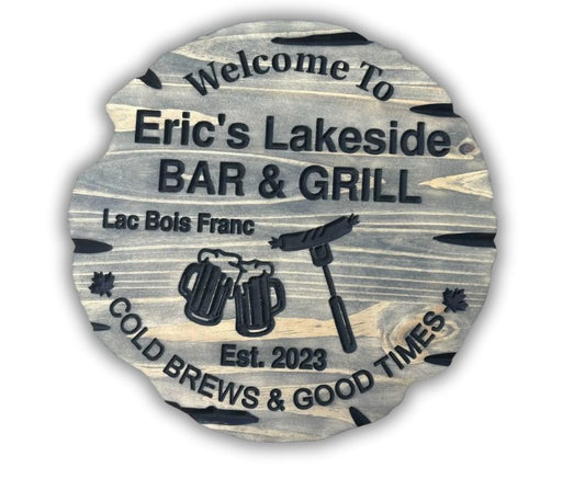 Personalized Grilling Sign – Custom Outdoor BBQ & Bar Sign for Patio, Deck, or Man Cave