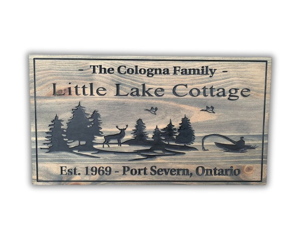 Custom Cottage Sign | Custom Engraved Lakehouse