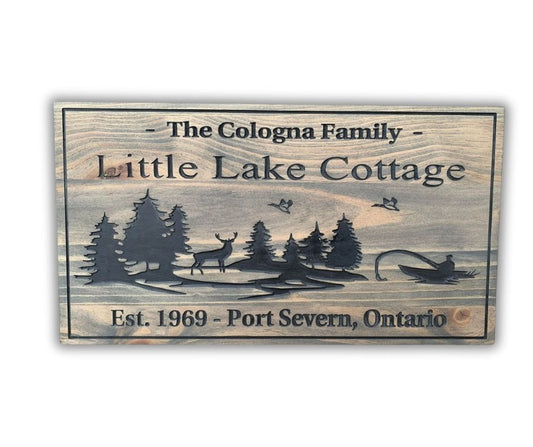 Custom Cottage Sign | Custom Engraved Lakehouse