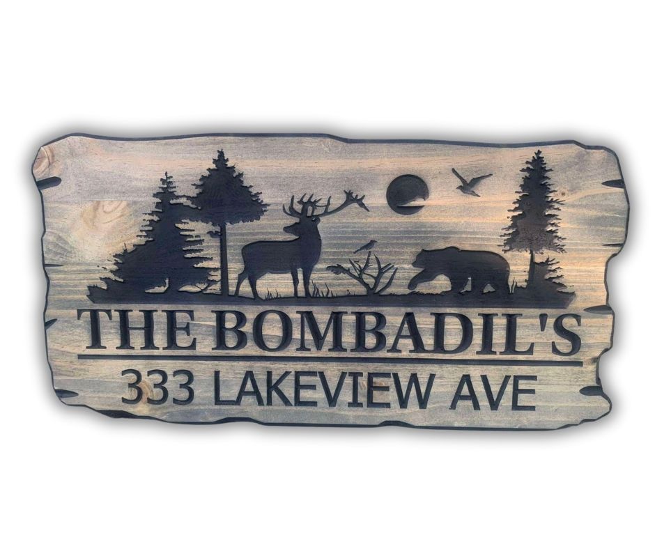 Rustic Cottage Sign | Address Sign