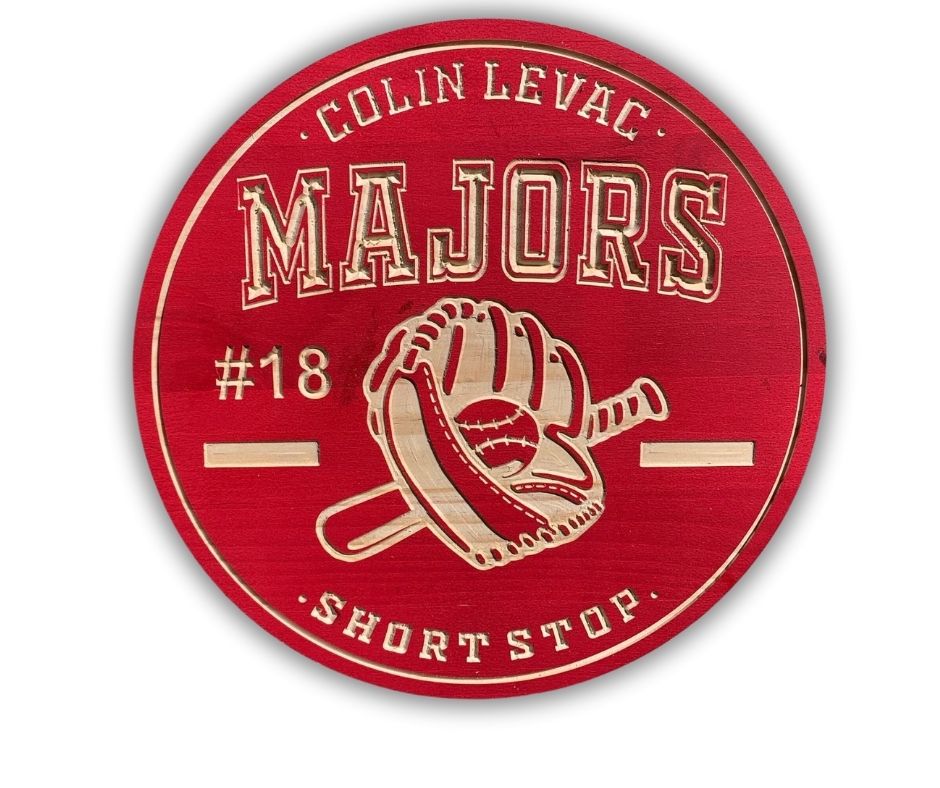 Custom Baseball Glove Sign | Personalized Wooden Decor