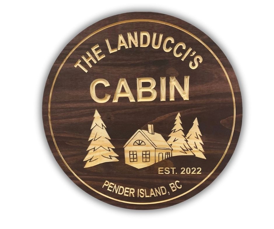 Custom Wooden Cabin Sign | Personalized Wood Decor