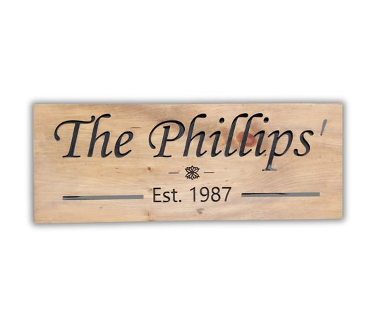 Personalized Family Name Sign | Personalized Wood Decor