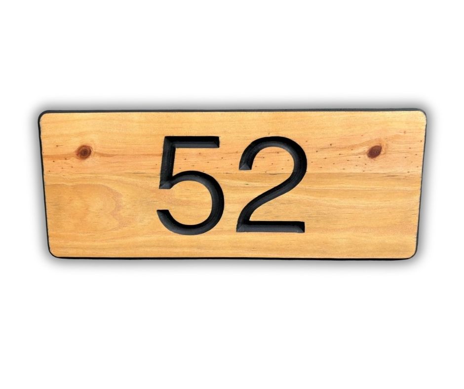 Wooden Address Sign | House Number