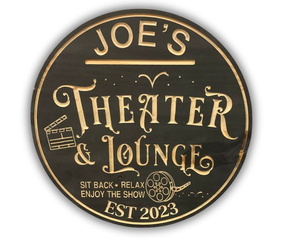 Custom Wooden Theatre Sign | Movie Room | Personalized Film Sign |