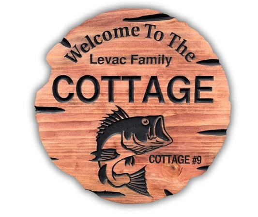 Rustic Fish Sign | Personalized Wooden Decor