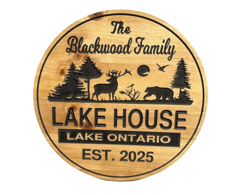 Custom Lake House and Camp Sign – Personalized Rustic Outdoor Decor