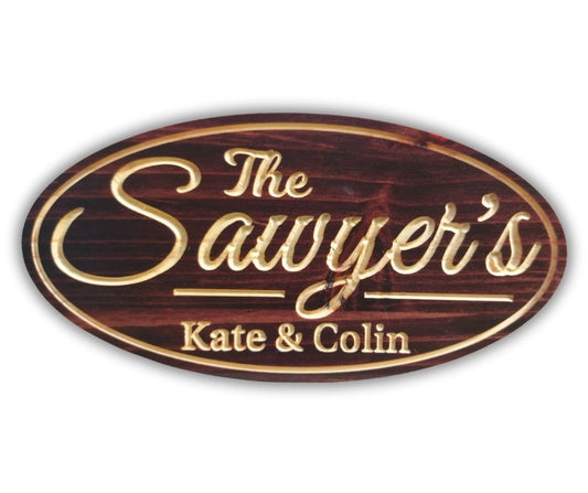 Custom Family Name Sign | Personalized Wood Decor