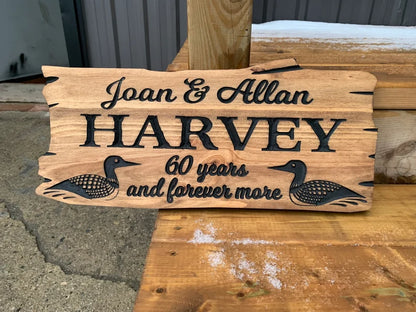 Custom Cottage Sign | Wood Cottage Sign | Anniversary Gift | Outdoor Cottage Plaque | Rustic Cottage Sign | Engraved Wooden Sign | Wood Sign