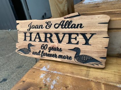 Custom Cottage Sign | Wood Cottage Sign | Anniversary Gift | Outdoor Cottage Plaque | Rustic Cottage Sign | Engraved Wooden Sign | Wood Sign