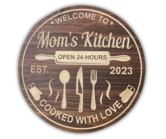 Personalized Kitchen Sign | Custom Wood Decor